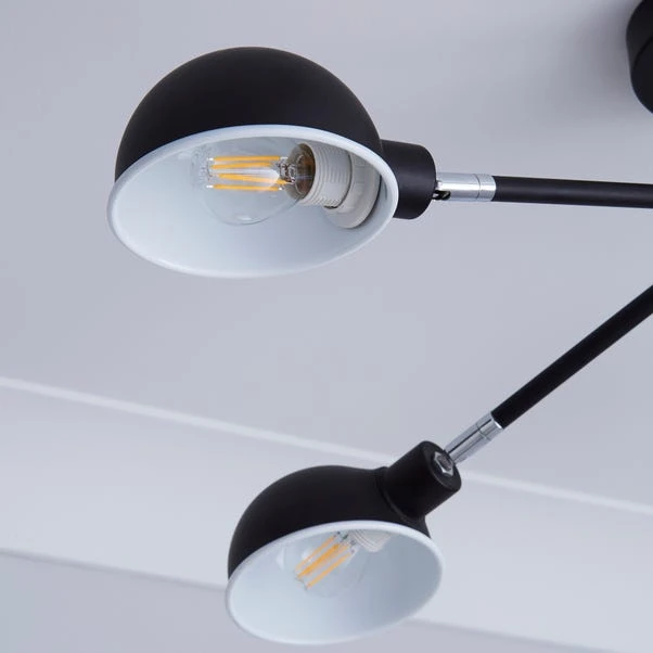 Elements Borr Black 5 Light Semi Flush Ceiling Light 3 Elements Borr Black 5 Light Semi Flush Ceiling Light - Image 3