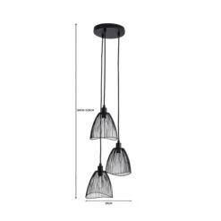Elements Jaula 3 Light Cluster Ceiling Light 26 Elements Jaula 3 Light Cluster Ceiling Light -Elements 30713607 alt07