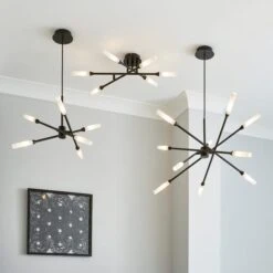 Elements Fontain 6 Light Semi Flush Ceiling Light 12 Elements Fontain 6 Light Semi Flush Ceiling Light -Elements 30752916 alt06