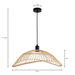 Elements Jaula Rattan Pendant Light -Elements 30752929 alt07