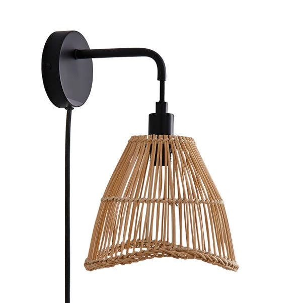 Elements Jaula Rattan Plug In Wall Light 12 Elements Jaula Rattan Plug In Wall Light - Image 12