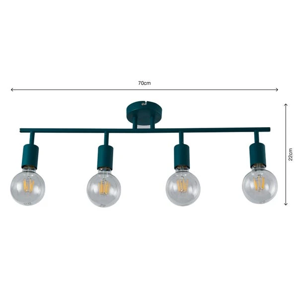 Elements Koppla 4 Light Semi Flush Spotlight Bar 14 Elements Koppla 4 Light Semi Flush Spotlight Bar - Image 14