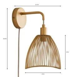 Elements Jaula Rattan Plug In Wall Light 26 Elements Jaula Rattan Plug In Wall Light -Elements 30755627 alt07