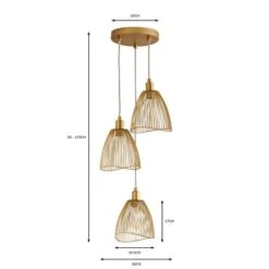 Elements Jaula 3 Light Cluster Ceiling Light 20 Elements Jaula 3 Light Cluster Ceiling Light -Elements 30755628 alt07
