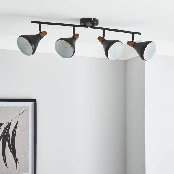 Elements Wolston 4 Light Semi Flush Spotlight Bar 14 Elements Wolston 4 Light Semi Flush Spotlight Bar - Image 14