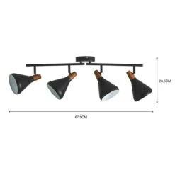 Elements Wolston 4 Light Semi Flush Spotlight Bar 36 Elements Wolston 4 Light Semi Flush Spotlight Bar -Elements 30765896 alt07