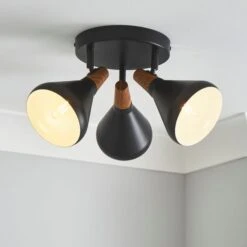 Elements Wolston 3 Light Semi Flush Spotlight 27 Elements Wolston 3 Light Semi Flush Spotlight -Elements 30766161
