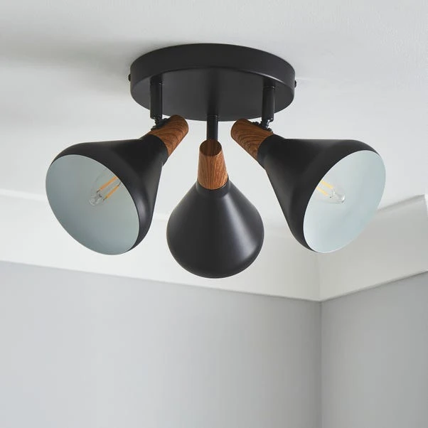 Elements Wolston 3 Light Semi Flush Spotlight 12 Elements Wolston 3 Light Semi Flush Spotlight - Image 12