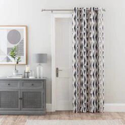 Elements Triangles Thermal Eyelet Door Curtain -Elements 30780899