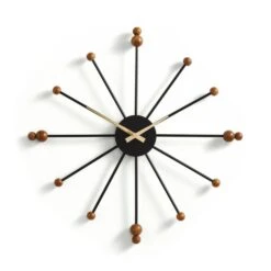 Elements Sputnik Wood Effect Wall Clock 5 Elements Sputnik Wood Effect Wall Clock -Elements 30827913 alt02