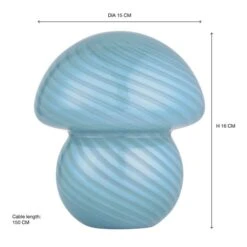 Elements Small Glass Mushroom Table Lamp -Elements 30869726 alt08