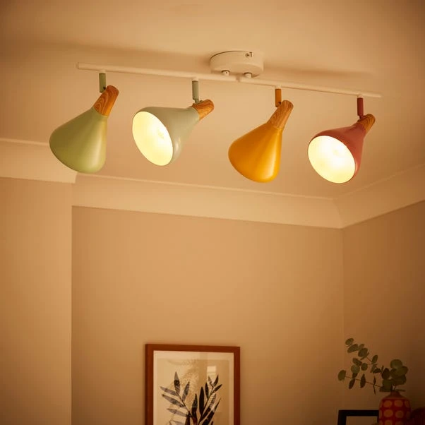 Elements Wolston 4 Light Semi Flush Spotlight Bar 2 Elements Wolston 4 Light Semi Flush Spotlight Bar - Image 2