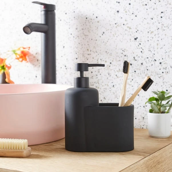 Elements Matte Duo Soap Dispenser And Storage 1 Elements Matte Duo Soap Dispenser And Storage
