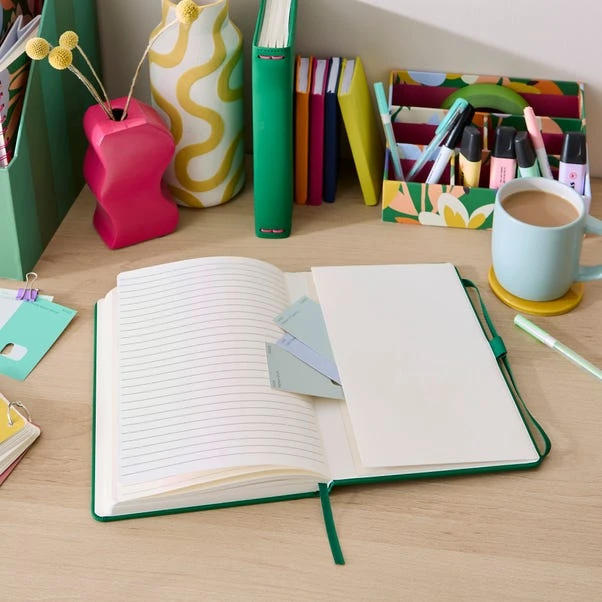 Elements Emerald Green Premium Faux Leather Notebook 3 Elements Emerald Green Premium Faux Leather Notebook - Image 3