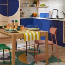 Elements Holmes 6 Seater Rectangular Dining Table, Modern Oak -Elements 30893316 alt05