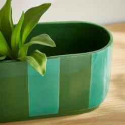 Elements Striped Ceramic Windowsill Plant Pot 16 Elements Striped Ceramic Windowsill Plant Pot -Elements 30893706 alt01
