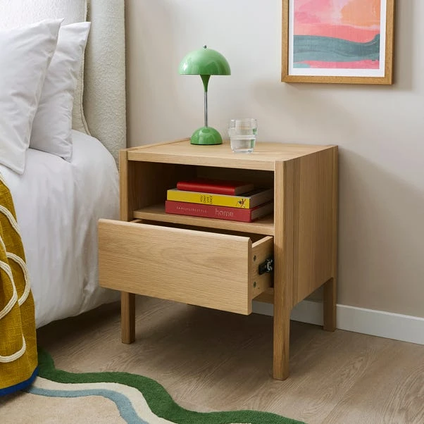 Elements Holmes Compact Bedside Table, Oak 2 Elements Holmes Compact Bedside Table, Oak - Image 2