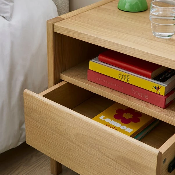 Elements Holmes Compact Bedside Table, Oak 3 Elements Holmes Compact Bedside Table, Oak - Image 3