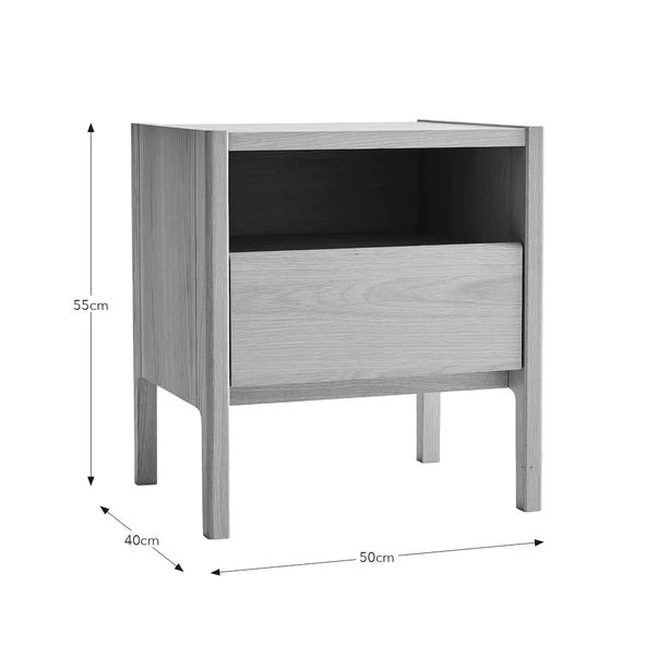Elements Holmes Compact Bedside Table, Oak 7 Elements Holmes Compact Bedside Table, Oak - Image 7