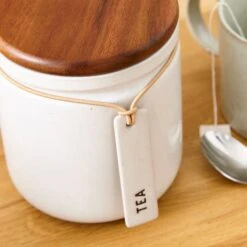 Elements Cream Speckled Hang Tag Kitchen Canister 16 Elements Cream Speckled Hang Tag Kitchen Canister -Elements 30893964 alt01