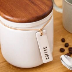 Elements Cream Speckled Hang Tag Kitchen Canister 13 Elements Cream Speckled Hang Tag Kitchen Canister -Elements 30893966 alt01