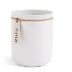 Elements Cream Speckled Hang Tag Utensil Pot -Elements 30893998 alt02