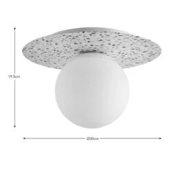 Elements Tela Bathroom Flush Ceiling Light 17 Elements Tela Bathroom Flush Ceiling Light -Elements 30894875 alt08