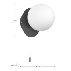 Elements Tela Bathroom Wall Light -Elements 30894876 alt08