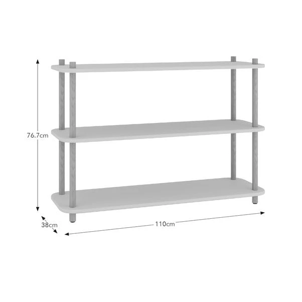 Elements Miller Low Bookcase, Stone 7 Elements Miller Low Bookcase, Stone - Image 7