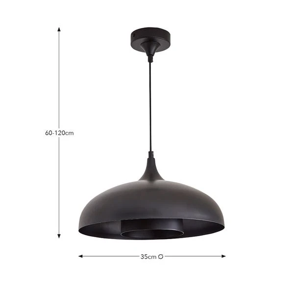 Elements Lennon 2 Tier Dome Pendant Light 5 Elements Lennon 2 Tier Dome Pendant Light - Image 5