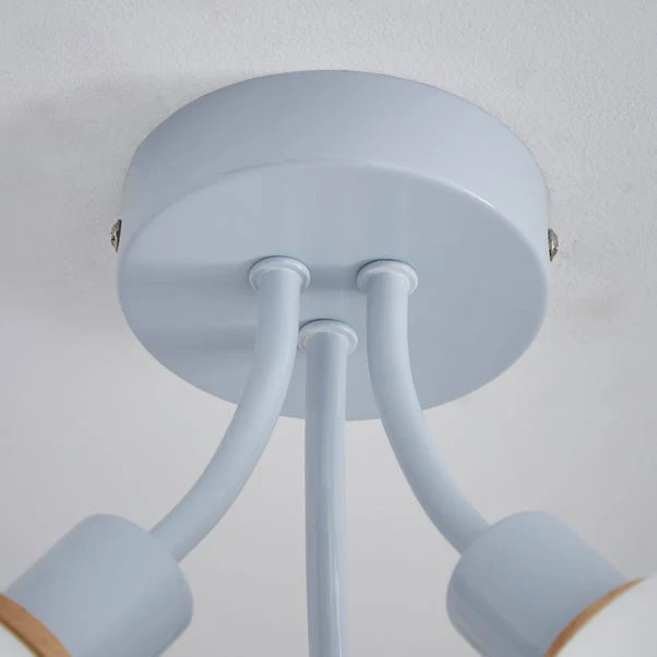 Elements Bailey 3 Light Semi Flush Ceiling Light 9 Elements Bailey 3 Light Semi Flush Ceiling Light - Image 9