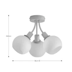 Elements Bailey 3 Light Semi Flush Ceiling Light 23 Elements Bailey 3 Light Semi Flush Ceiling Light -Elements 30898688 alt08