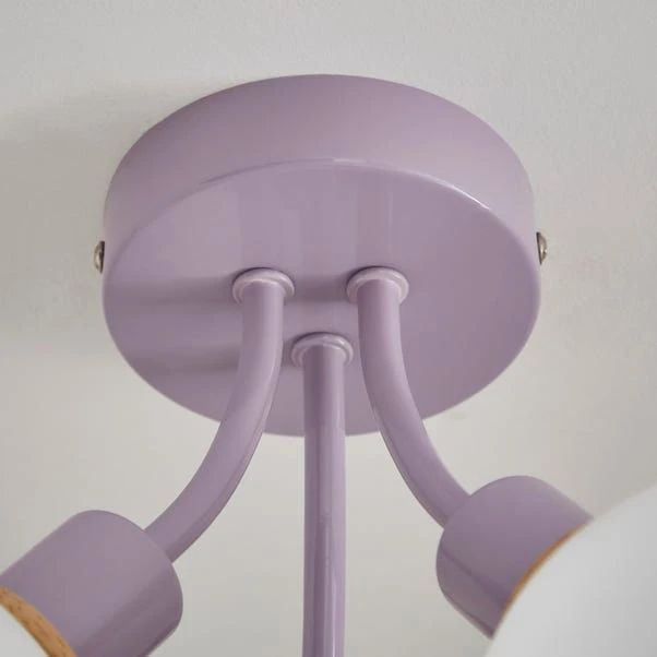 Elements Bailey 3 Light Semi Flush Ceiling Light 3 Elements Bailey 3 Light Semi Flush Ceiling Light - Image 3