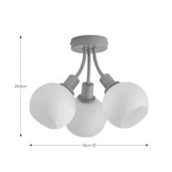 Elements Bailey 3 Light Semi Flush Ceiling Light 17 Elements Bailey 3 Light Semi Flush Ceiling Light -Elements 30898689 alt08