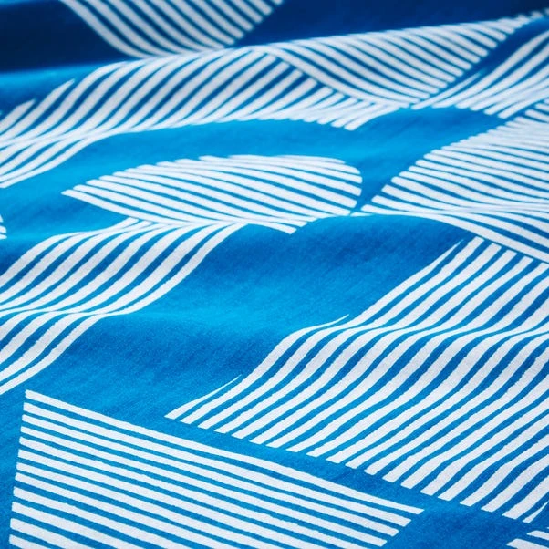 Elements Ezra Blue Cotton Duvet Cover And Pillowcase Set 19 Elements Ezra Blue Cotton Duvet Cover And Pillowcase Set - Image 19