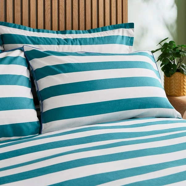 Elements Bold Stripe Cotton Duvet Cover And Pillowcase Set 10 Elements Bold Stripe Cotton Duvet Cover And Pillowcase Set - Image 10