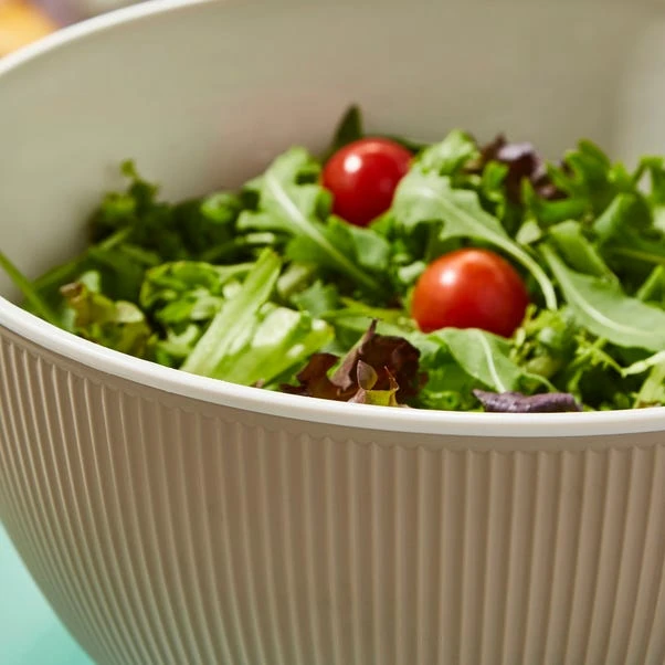 Elements Large Taupe Salad Bowl 2 Elements Large Taupe Salad Bowl - Image 2