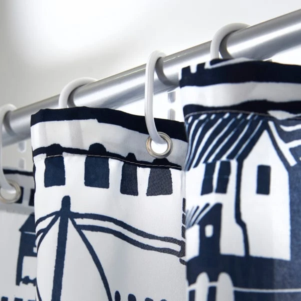 Elements Coastal Boats Shower Curtain 2 Elements Coastal Boats Shower Curtain - Image 2