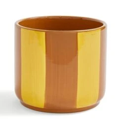 Elements Striped Ceramic Plant Pot -Elements 30943035 alt02