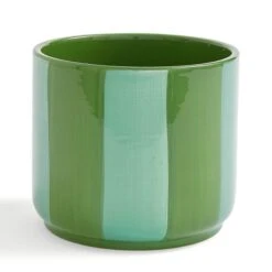 Elements Striped Ceramic Plant Pot -Elements 30943041 alt02
